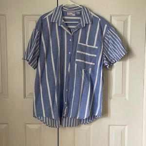 Blue/White Stripped Button-Down